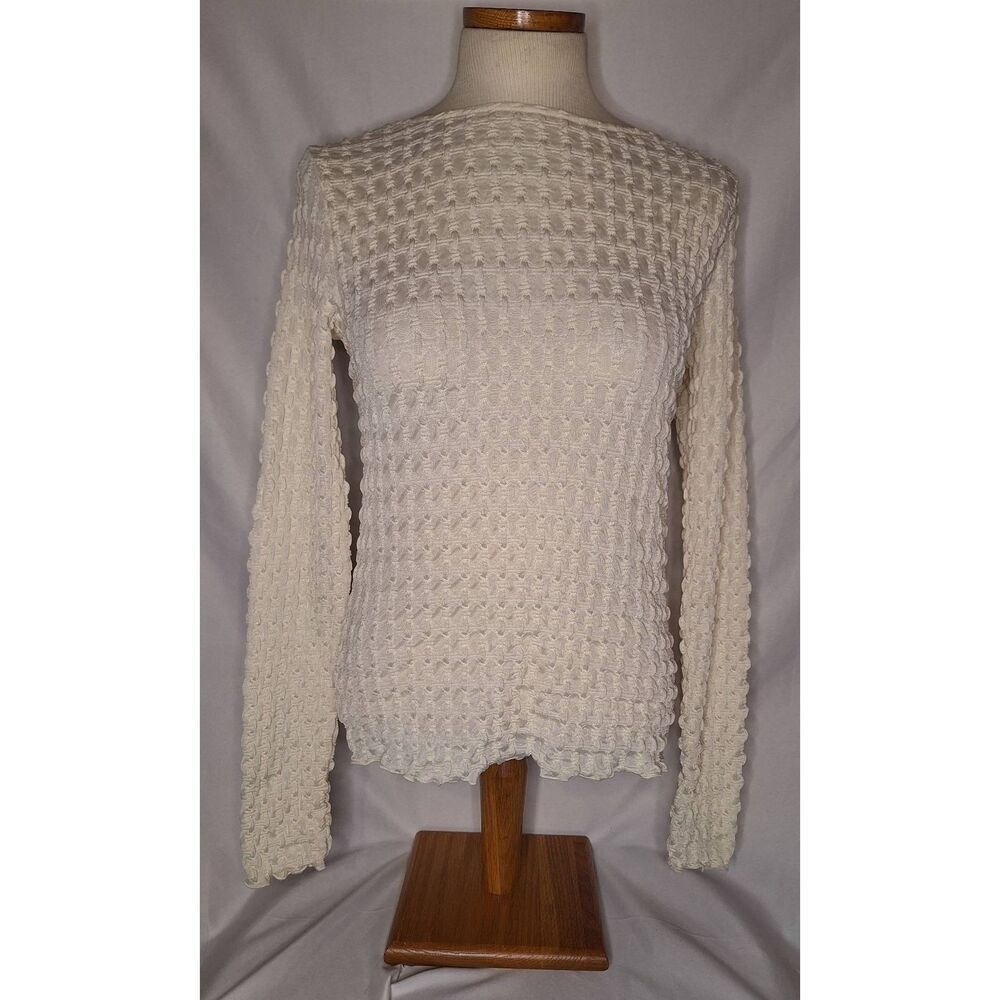Na-kd Women Open Back Structured Top Off-White Size Small NEW